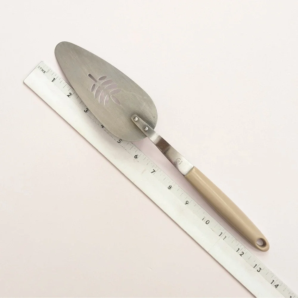 Vintage Flint Arrowhead Stainless Steel Harvest Wheat Handle Pie Cake Server USA
